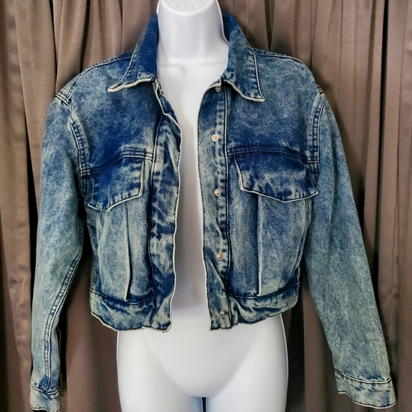 Highway Jeans Denim Women's cropped jean jacket w/ slight distressing. Sz Medium - Picture 1 of 10